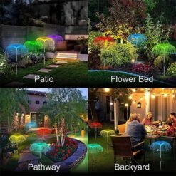 Lefutizn 5 Pack, Solar Flowers Garden Lights, 7 Color Changing, Outdoor Waterproof Decorative Solar Powered Stake Jellyfish Light For Yard Patio Pathway Christmas Decor -Xmas Lighting Shop 81VlXNLjXfL. AC SL1500
