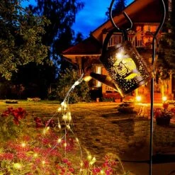Solar Watering Can Lights Christmas Outdoor Garden Decorations, Solar Powered Elk Waterproof Garden Lights, Vintage Metal Garden Fairy Lights,Christmas Garden Decorations（Owl -Xmas Lighting Shop 81VsYyvRBrL. AC SL1500