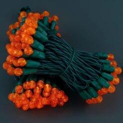 YULETIME Orange One-Piece G12 LED Christmas Lights, Total 48 Feet 140 Count 2 Strands 24ft 70ct Waterproof Raspberry String Light (Orange) -Xmas Lighting Shop 81WL2bCEjFL. AC SL1500