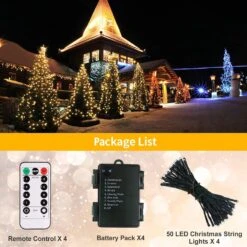 ZAIYW 4 Pack Battery Operated String Lights, 16.5 Ft Dark Green Wire 50 LED String Lights With Remote Timer 8 Modes Fairy Lights For Bedroom Party Patio Yard Garden Christmas Tree Decor (Warm White) 13 ZAIYW 4 Pack Battery Operated String Lights, 16.5 Ft Dark Green Wire 50 LED String Lights With Remote Timer 8 Modes Fairy Lights For Bedroom Party Patio Yard Garden Christmas Tree Decor (Warm White) -Xmas Lighting Shop 81Wbi88T5pL. AC SL1500