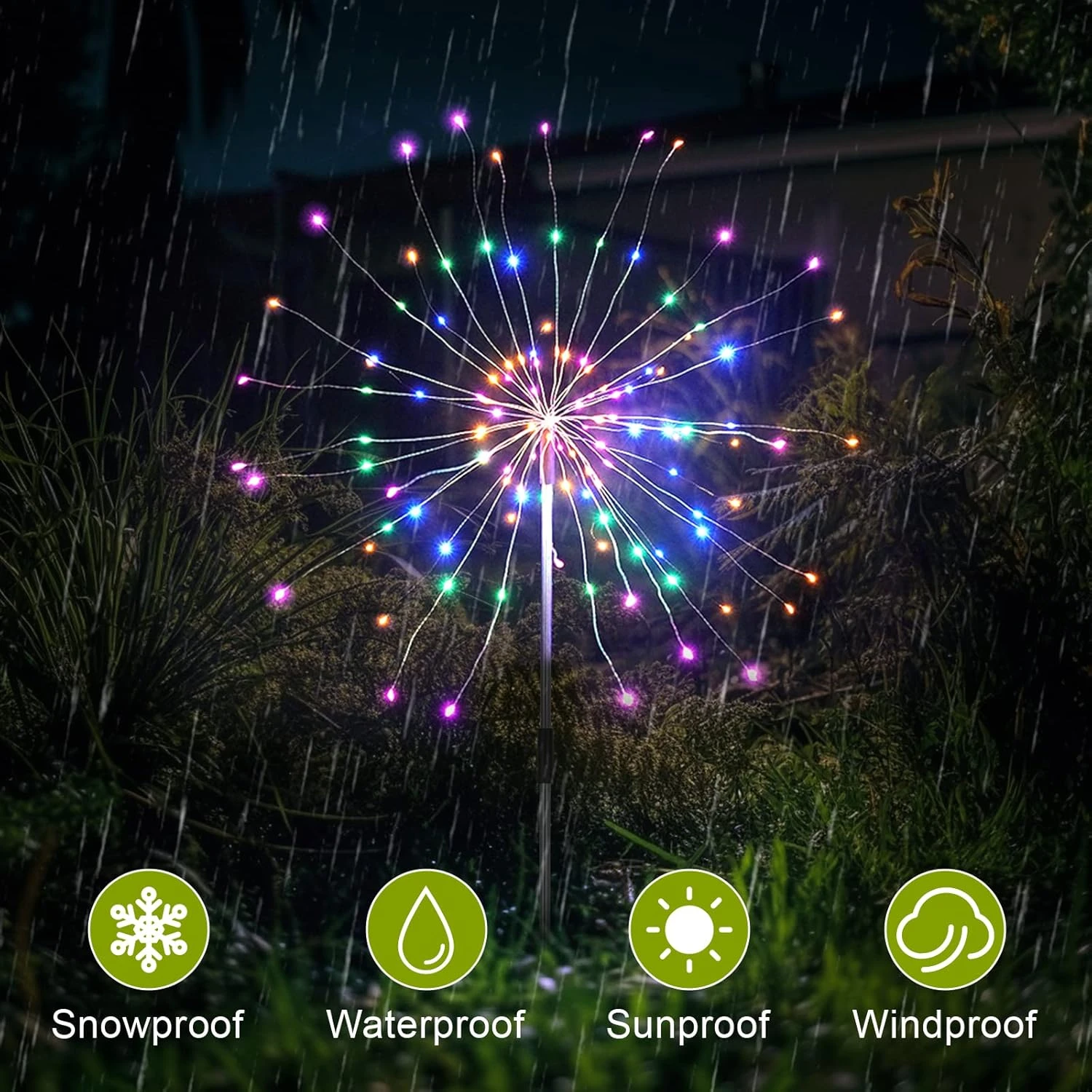 Altantagy Solar Garden Lights, 4 Pack Solar Firework Lights, 8 Mode Solar Garden Decorative Lights, Solar Outdoor Lights For Walkway Pathway Backyard Christmas Decoration Parties 7 Altantagy Solar Garden Lights, 4 Pack Solar Firework Lights, 8 Mode Solar Garden Decorative Lights, Solar Outdoor Lights For Walkway Pathway Backyard Christmas Decoration Parties - Image 7