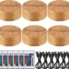 Kittmip 6 Sets 3D Night LED Light Lamp Base 16 Colors LED Light Display Base With Remote Control USB Cable Christmas Light Lamp Base For Acrylic Resin Glass Light Restaurant Room, 3.93 Inch