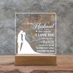 KITCHENVOY To My Husband I Love You Acrylic Night Light Gifts For Husband On Wedding, Anniversary, Valentine's Day, Christmas From Wife -Xmas Lighting Shop 81XxbyJWiBL. AC SL1500