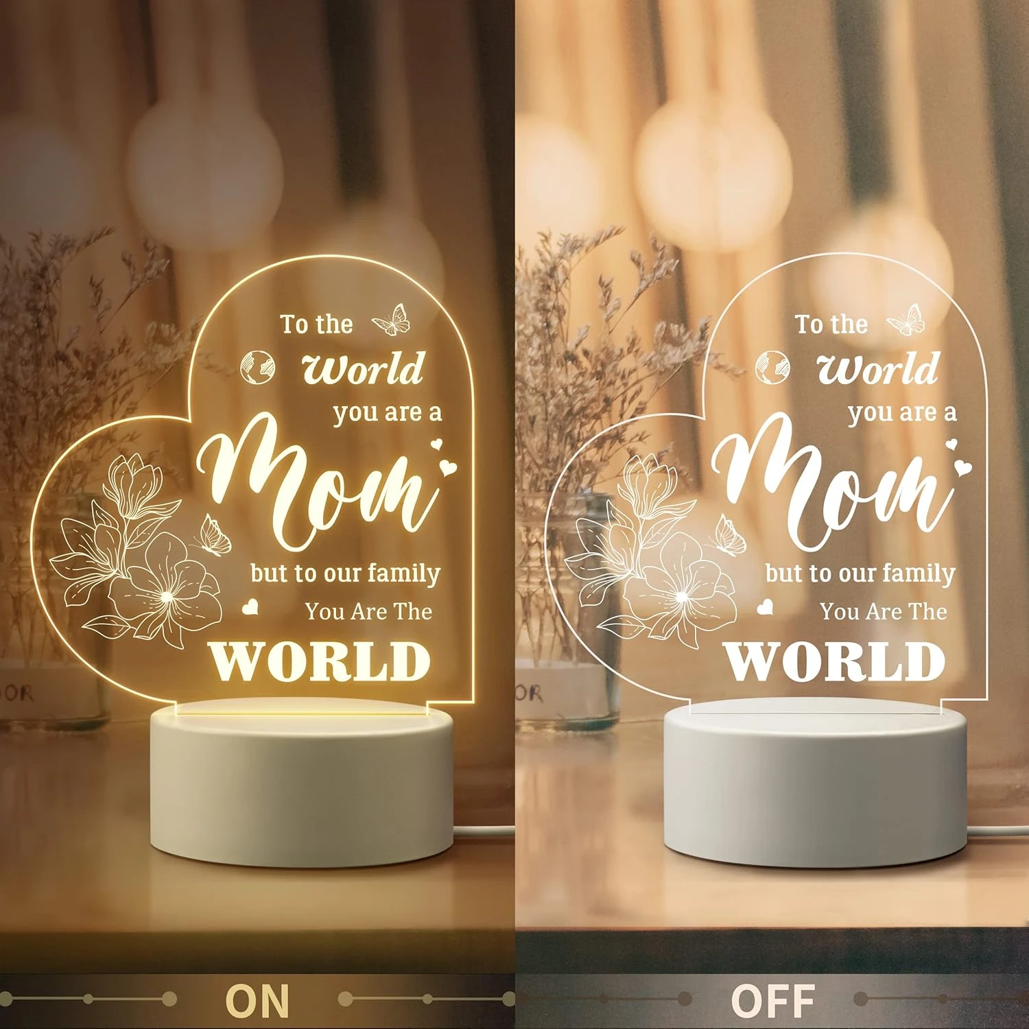 Gifts For Mom, Mom Birthday Gifts, Mothers Day Gifts From Daughter - Acrylic Engraved Night Lamp, Personalized Mom Gifts From Daughter Son, Best Gift For Mom On Mother's Day Birthday Christmas 6 Gifts For Mom, Mom Birthday Gifts, Mothers Day Gifts From Daughter - Acrylic Engraved Night Lamp, Personalized Mom Gifts From Daughter Son, Best Gift For Mom On Mother's Day Birthday Christmas - Image 6