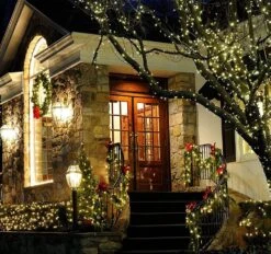 Battery Operated String Lights, 42.6ft 120 LED Battery Powered Fairy Lights With Timer And 8 Modes, IP 65 Waterproof Twinkle Lights For Indoor Outdoor Christmas Tree Wedding Party Bedroom(Warm White) -Xmas Lighting Shop 81ZIPoZkiEL. AC SL1500