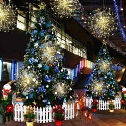 Bcga 4 Packs Firework Lights Copper Wire LED Lights, 8 Modes Dimmable String Fairy Lights With Remote Control, Waterproof Hanging Starburst Lights For Parties,Home,Christmas Outdoor Decoration -Xmas Lighting Shop 81ZSZ6d2sdL. AC SL1000