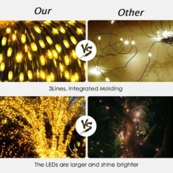 DYLYNA Christmas Lights Outdoor, 500FT 1500 LED String Lights 8 Modes & Timer Christmas Tree Lights Plug In Green Wire IP67 Waterproof Fairy Light For Xmas House Yard Holiday Decorations(Warm White) -Xmas Lighting Shop 81ZaJQ8leIL. AC SL1500