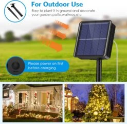 AMIR Upgraded Solar String Lights, 240 LED Copper Wire Lights, 78.6ft 8 Modes Starry Lights, Waterproof Fairy Christmas Decorative Lights For Outdoor, Wedding, Homes, Party (Warm White - Pack Of 2) -Xmas Lighting Shop 81a4DYZJbYL. AC SL1500