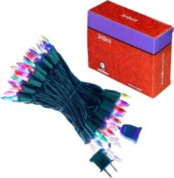 JinBest 100 LED Multicolor Christmas Lights, 35 FT Green Wire String Lights, For Indoor And Outdoor Party, Trees, Garden, Patio 8 JinBest 100 LED Multicolor Christmas Lights, 35 FT Green Wire String Lights, For Indoor And Outdoor Party, Trees, Garden, Patio -Xmas Lighting Shop 81a4IHOGrL. AC SL1500
