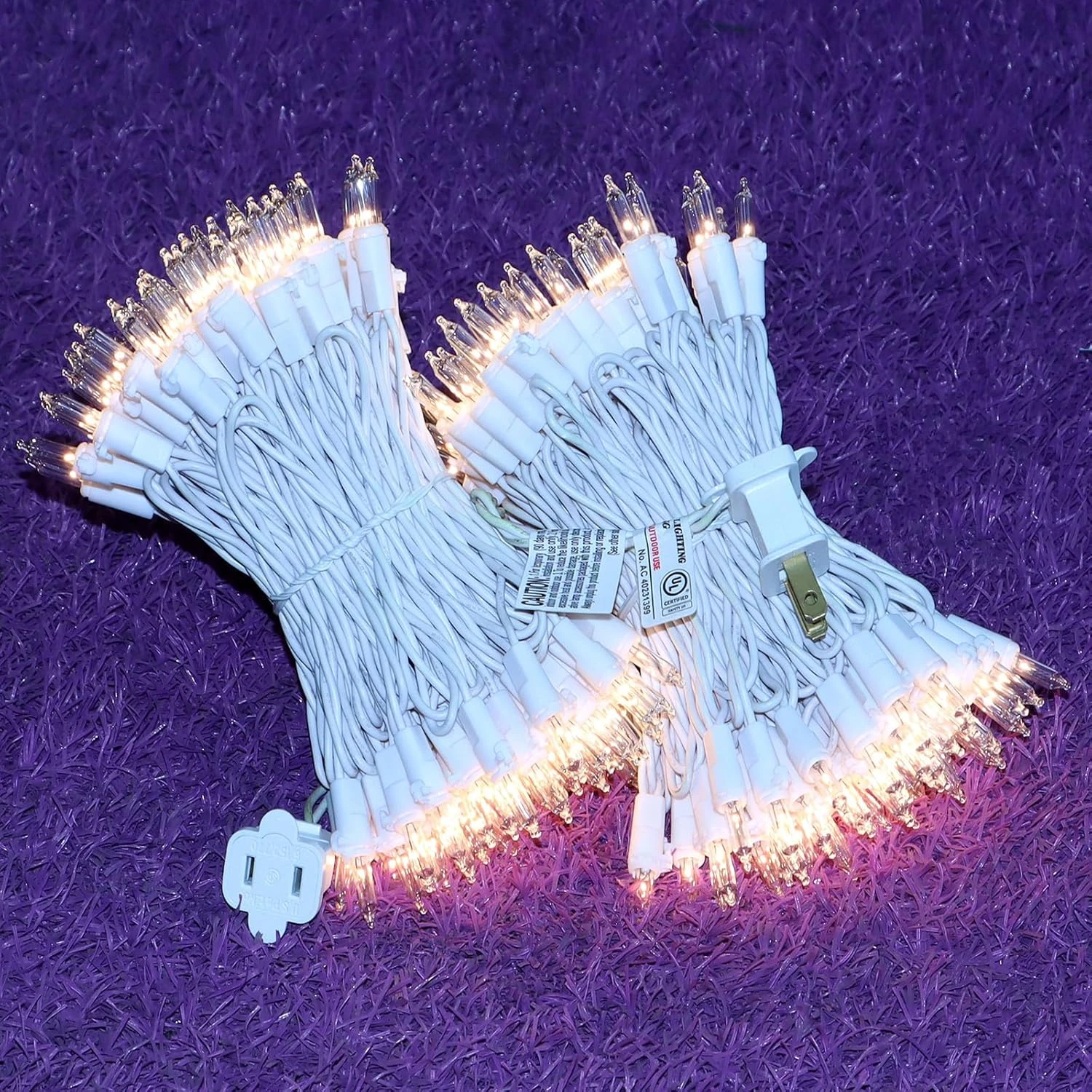 LUCKY SHINE 200 Clear Bulbs White Wire Christmas Lights, Pack Of 2 Sets 100 Light, UL Certified And Commercial Grade Mini Lights String 66 Ft, For Outdoor And Indoor Use 2 LUCKY SHINE 200 Clear Bulbs White Wire Christmas Lights, Pack Of 2 Sets 100 Light, UL Certified And Commercial Grade Mini Lights String 66 Ft, For Outdoor And Indoor Use - Image 2