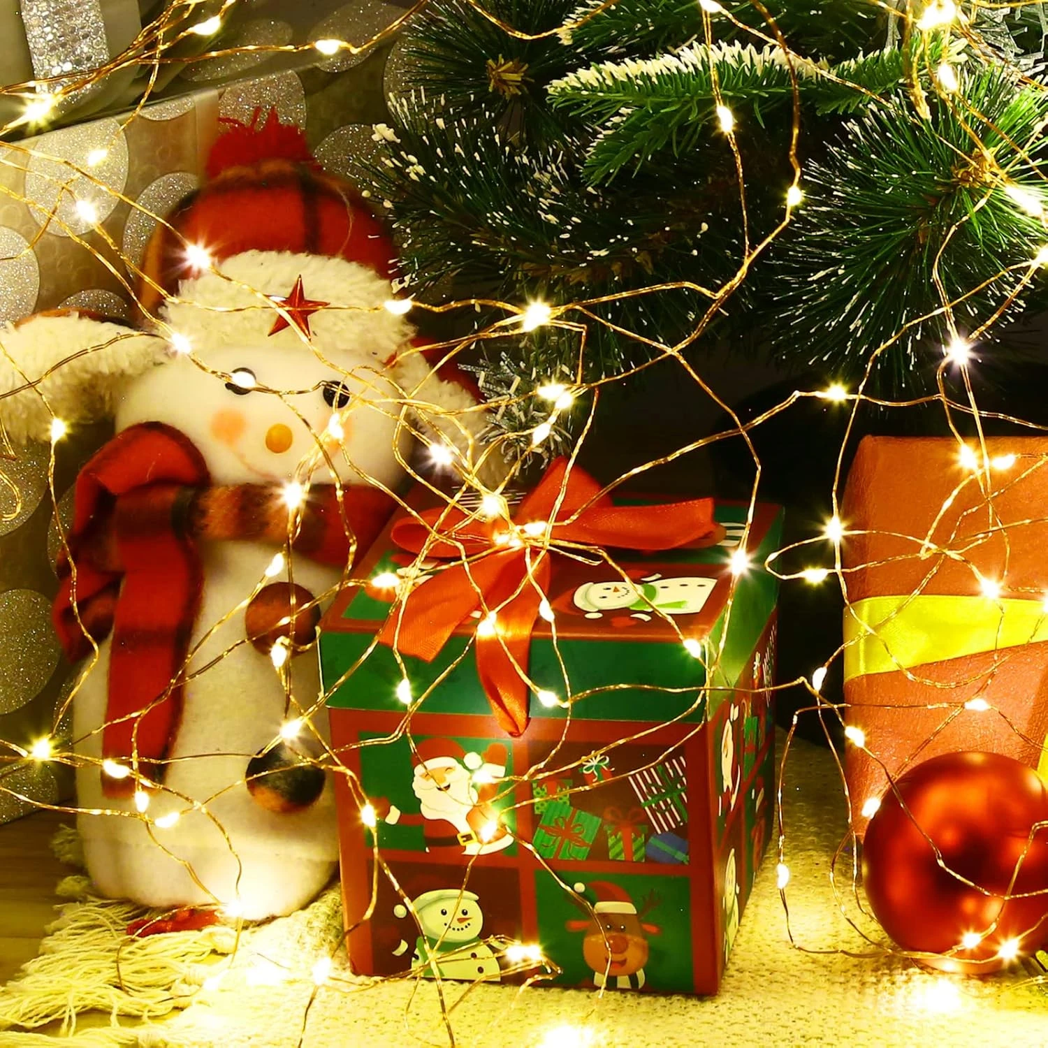 AMIR Upgraded Solar String Lights Outdoor, 39Feet 120 LED Copper Wire Light, 8 Modes Solar Powered Fairy Lights, Waterproof Solar Decoration Lights For Garden Yard Party Wedding Christmas (Warm White) 2 AMIR Upgraded Solar String Lights Outdoor, 39Feet 120 LED Copper Wire Light, 8 Modes Solar Powered Fairy Lights, Waterproof Solar Decoration Lights For Garden Yard Party Wedding Christmas (Warm White) - Image 2