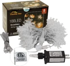 Twinkle Star 100 LED Christmas Snowflake String Lights, 49 FT Plug In Fairy Light Waterproof, Extendable For Indoor Outdoor Holiday Wedding Party, Xmas Tree, New Year, Garden Decorations (White) 13 Twinkle Star 100 LED Christmas Snowflake String Lights, 49 FT Plug In Fairy Light Waterproof, Extendable For Indoor Outdoor Holiday Wedding Party, Xmas Tree, New Year, Garden Decorations (White) -Xmas Lighting Shop 81aZ1S1nOZL. AC SL1500
