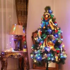 Anycosy Christmas Lights, 16.4 Ft 50 LEDs Strawberry Battery Operated Strings Lights 8 Modes With Auto On/Off Time For Xmas Tree Garland Garden Patio Indoor Outdoor Christmas Decorations, Multi-Color -Xmas Lighting Shop 81aZYL7JjeL. AC SL1500