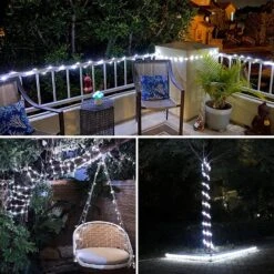 POTIVE 2 Pack Solar Rope Lights, 33 Ft 100 LED Solar Rope Lights Outdoor Waterproof, 8 Modes Solar String Lights For Patio Pool Garden Wedding Fence Walkway Christmas Decor (White) -Xmas Lighting Shop 81acpOTuR3L. AC SL1500