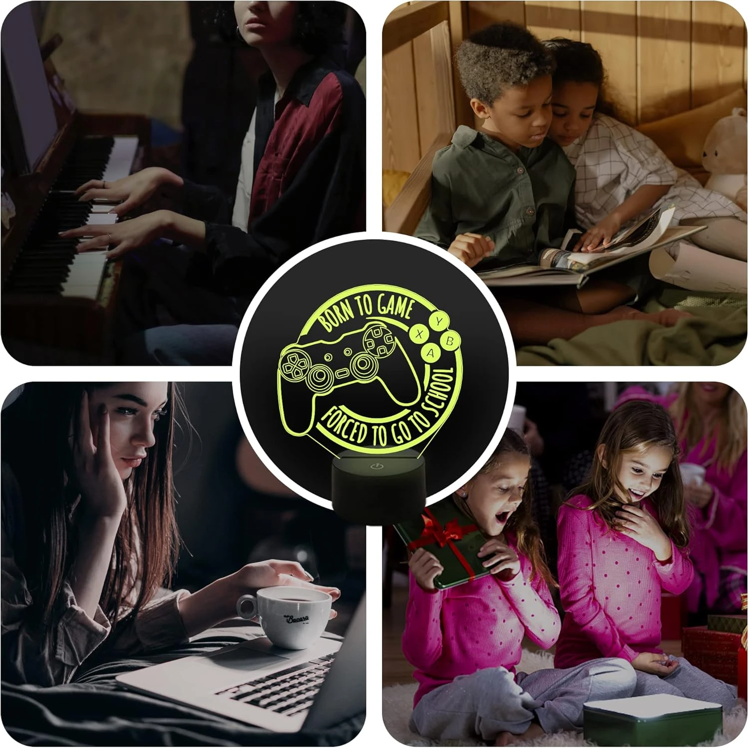 Anywin Game Night Light, Game Lamp For Kids, Game Console Night Light Gift, Christmas Holiday Birthday Gifts For Boys Boyfriend Him,Born To Game Forced To Go To School Lamp 8 Anywin Game Night Light, Game Lamp For Kids, Game Console Night Light Gift, Christmas Holiday Birthday Gifts For Boys Boyfriend Him,Born To Game Forced To Go To School Lamp - Image 8