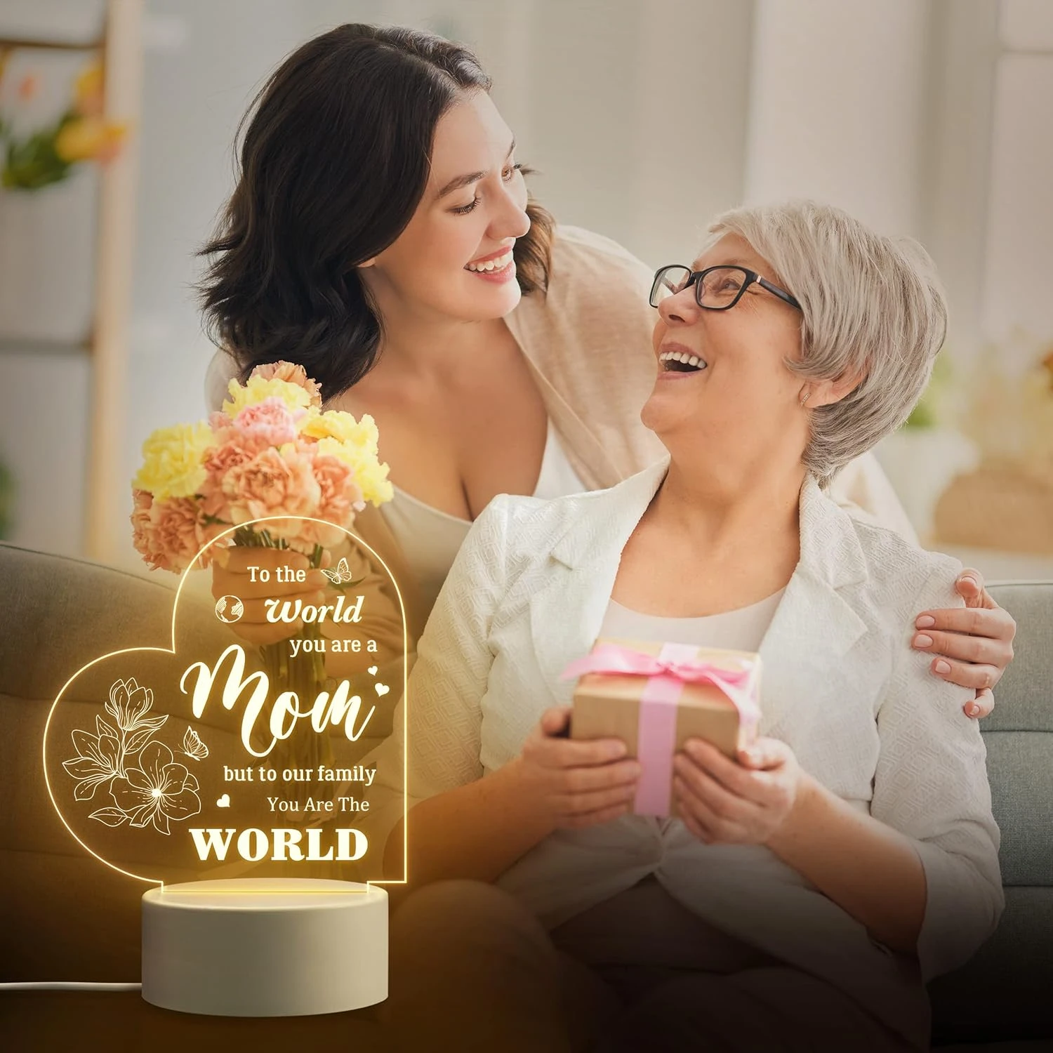 Gifts For Mom, Mom Birthday Gifts, Mothers Day Gifts From Daughter - Acrylic Engraved Night Lamp, Personalized Mom Gifts From Daughter Son, Best Gift For Mom On Mother's Day Birthday Christmas 8 Gifts For Mom, Mom Birthday Gifts, Mothers Day Gifts From Daughter - Acrylic Engraved Night Lamp, Personalized Mom Gifts From Daughter Son, Best Gift For Mom On Mother's Day Birthday Christmas - Image 8