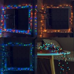 HEYFUNi Christmas Cluster Lights Outdoor,480LED 33FT Christmas Globe Lights Wiith 8 Modes Memory,Waterproof Plug In Tree Lights For Garland Patio Window Xmas Party Outside Decorations,Multicolor -Xmas Lighting Shop 81b06w6aQL. AC SL1500