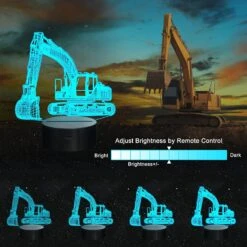 Ammonite Excavator 3D Lamp For Kids, LED Optical Illusion Night Light With Remote Control And Timing Function As Christmas Birthday Gifts Ideas For Boys Kids Teen -Xmas Lighting Shop 81b6n0HnsHL. AC SL1500