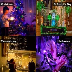 YOZATIA Battery Operated And USB Powered String Lights, 26ft 80LED Fairy Lights, Waterproof Multicolor Changing String Lights With Remote Control For Indoor Outdoor Bedroom Party Christmas, 16 Colors -Xmas Lighting Shop 81cgh7j1M4L. AC SL1500