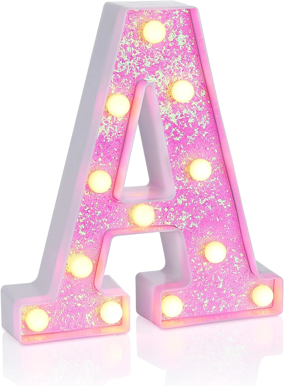 Foaky LED Letter Lights Sign Light Up Pink Letters Glitter Alphabet Letter Sign For Night Light Wedding/Birthday Party Battery Powered Christmas Lamp Girls Gifts Home Bar Decoration(A 1 Foaky LED Letter Lights Sign Light Up Pink Letters Glitter Alphabet Letter Sign For Night Light Wedding/Birthday Party Battery Powered Christmas Lamp Girls Gifts Home Bar Decoration(A