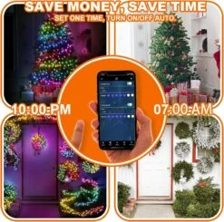 MIEFL Smart Color Changing Christmas Lights 213 Modes, App Controlled Waterproof Christmas String Fairy Light Indoor Outdoor, 32.8ft Twinkle 100 LED Musical RGB Xmas Tree Decor With Remote Timer -Xmas Lighting Shop 81czNR5BrL. AC SL1500
