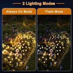 Solar Outdoor Garden Lights, 4-Pack 32 LED Solar Outside Firefly Lights With 2 Lighting Modes, Waterproof Swaying Solar Powered Lights For Pathway Yard Christmas Landscape Patio Decoration, Warm White -Xmas Lighting Shop 81d4XtVJCML. AC SL1500