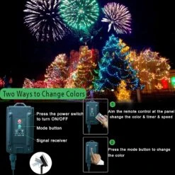 Pooqla Color Changing Solar String Lights Outdoor, 100 LED RGB Solar Christmas Lights With Remote 8 Modes, 16 Colors Solar Colorful Fairy Lights For Summer Decoration Garden Yard Wedding Party Decor -Xmas Lighting Shop 81dXG6LdGcL. AC SL1500