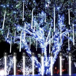 LIZHOUMIL 4 Pieces Solar Hanging Light,Acrylic Bubble Tube Light With Handle,RGB 7 Color Changing Garden Lights For Christmas Tree Party Yard Garden Patio Courtyard Fences Pathway Walkway Decoration -Xmas Lighting Shop 81dguqGdPdL. AC SL1001