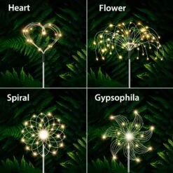 Solar Outdoor Garden Lights, 4 Pack 360 LED Copper Wire Solar Firework Lights Outside, 2 Lighting Modes Outdoor Waterproof For Yard Garden Patio Flowerbed Party Christmas Decorations (Warm White) -Xmas Lighting Shop 81ds GXb9L. AC SL1500