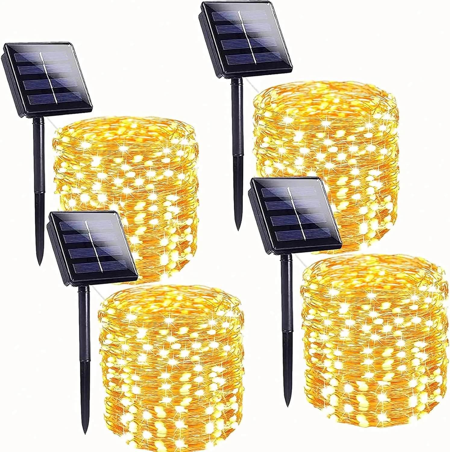 4Pack Each 40FT 100 LED Solar String Lights, Solar Fairy Lights Outdoor Waterproof With 8 Modes, Solar Twinkle Lights For Tree Christmas Wedding Party Decorations Garden Patio (Warm White) 1 4Pack Each 40FT 100 LED Solar String Lights, Solar Fairy Lights Outdoor Waterproof With 8 Modes, Solar Twinkle Lights For Tree Christmas Wedding Party Decorations Garden Patio (Warm White)