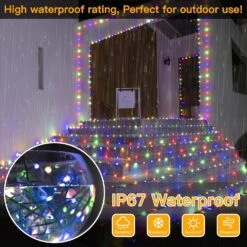Ollny Solar Christmas Lights, Solar String Lights IP67 Waterproof 100FT 300LED Super Long Outdoor Solar Fairy Lights 8 Light Modes And 3 Timers Solar Powered Christmas Rope Lights For Garden House -Xmas Lighting Shop 81erAEho3BL. AC SL1500