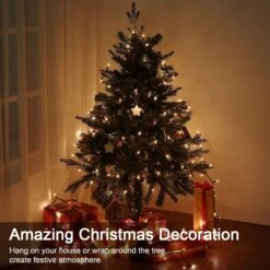 ODEETRONIC Clear Christmas Lights String, 21.63ft 100 Count Incandescent Brown Wire String Lights, UL Certified Outdoor Christmas Lights, Connectable Indoor Tree Lights For Wedding Party, Warm White -Xmas Lighting Shop 81etUbhWiS. AC SL1500