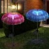 Solar Outdoor Lights Solar Garden Lights Decorative 2Pack, Solar Flower Lights Jellyfish Fairy Lights Waterproof For Patio,Yard,Backyard, Pathway, Garden Decor 7Color Change Christmas Decorations