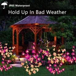 Rirool Solar Garden Stake Lights For Garden, Patio, Backyard Christmas Decors, Waterproof Solar Powered Purple & Pink Orchid Lights, Outdoor Solar Flower Landscape Decorative Lights, 2 Pack 11 Rirool Solar Garden Stake Lights For Garden, Patio, Backyard Christmas Decors, Waterproof Solar Powered Purple & Pink Orchid Lights, Outdoor Solar Flower Landscape Decorative Lights, 2 Pack -Xmas Lighting Shop 81fMOCaVXUL. AC SL1500