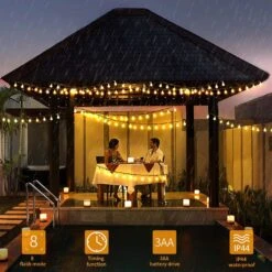 AMARS Battery Operated Globe String Lights With Remote Control 33FT LED Twinkle Ball Fairy Lights Room Wall Hanging Decorative Lighting For Christmas Bedroom Patio Indoor Outdoor (Warm White) -Xmas Lighting Shop 81fYMN8o0DL. AC SL1500