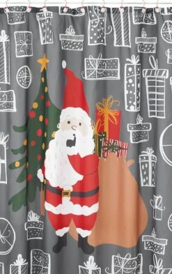 17-Piece Christmas Holiday Bathroom Accessory Set With | Resin Liquid Soap Pump| Bath Rug | Shower Curtain | 12 Curtain Hooks | 2 Hand Towels| Gift Box Set | Xmas Decor (Silly Santa) 13 17-Piece Christmas Holiday Bathroom Accessory Set With | Resin Liquid Soap Pump| Bath Rug | Shower Curtain | 12 Curtain Hooks | 2 Hand Towels| Gift Box Set | Xmas Decor (Silly Santa) -Xmas Lighting Shop 81g5MyC gJL. AC SL1500