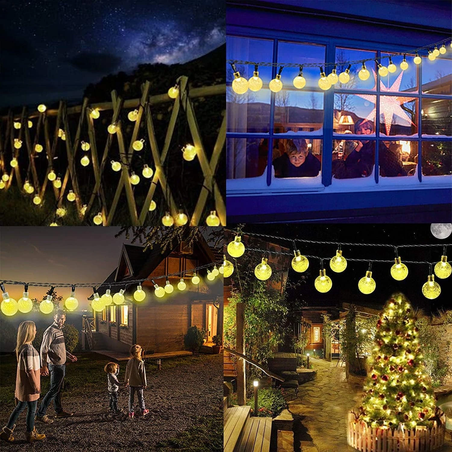 LICKLIP Solar String Lights, 36ft 60 LED (Φ1.0 Inch) Outdoor Globe Bulb String Lights, Waterproof 8 Modes Solar Patio Lights For Christmas, Patio, Garden, Gazebo, Yard, Outdoors, Wedding (Warm White) 4 LICKLIP Solar String Lights, 36ft 60 LED (Φ1.0 Inch) Outdoor Globe Bulb String Lights, Waterproof 8 Modes Solar Patio Lights For Christmas, Patio, Garden, Gazebo, Yard, Outdoors, Wedding (Warm White) - Image 4