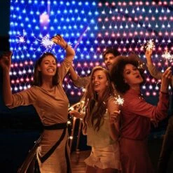 Cerflyer (New) American Flag Lights, Outdoor Flag String Lights, 420 LED Waterproof Patriotic Ornaments For Memorial Day, 4th Of July, Christmas -Xmas Lighting Shop 81g9gl2qQTL. AC SL1500