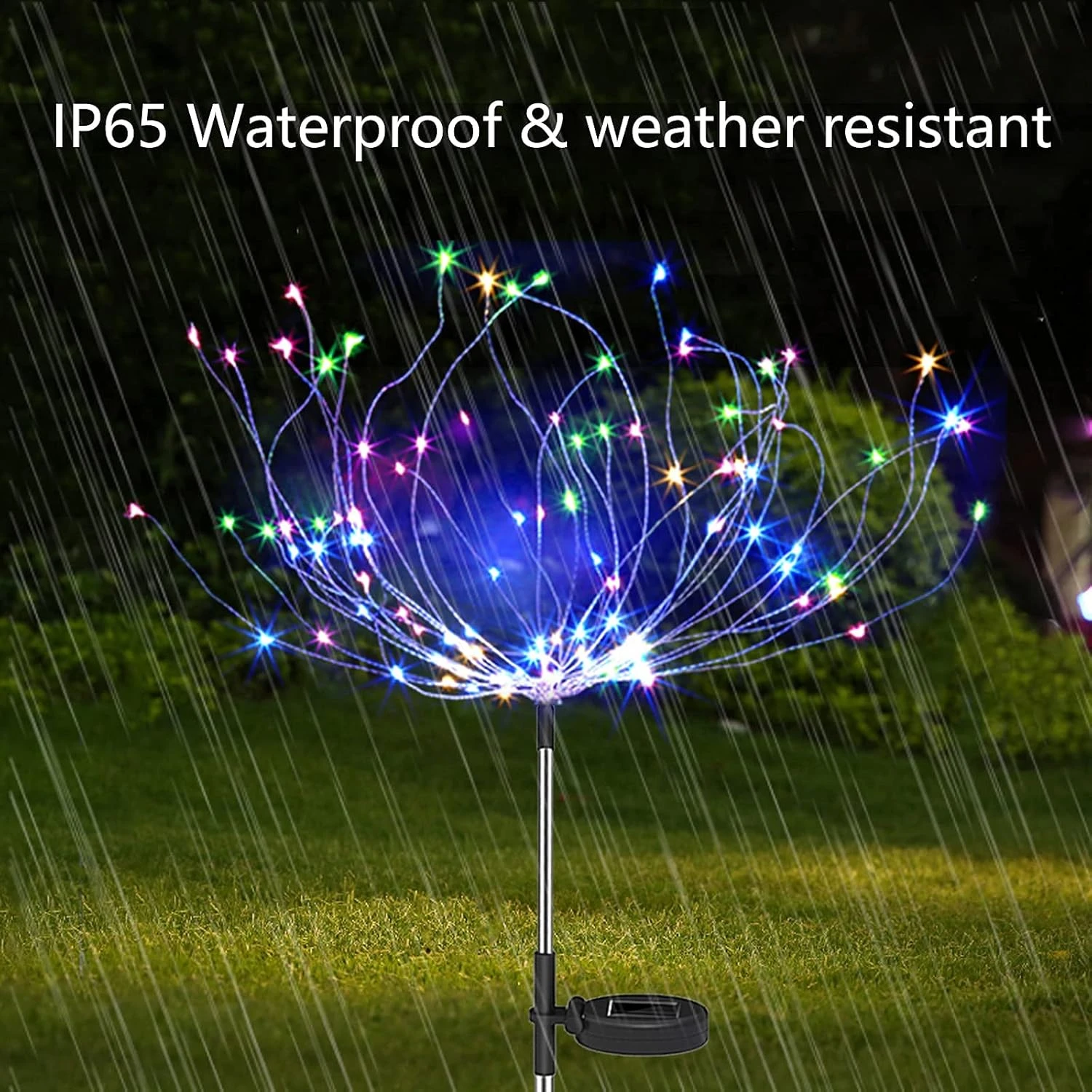 4Pack Firework Solar Lights Outdoor, Solar Garden Decorative Lights, Solar Walkway Lights Waterproof, 35 Copper Wires String Lights For Christmas, Pathway, Patio, Flowerbed 5 4Pack Firework Solar Lights Outdoor, Solar Garden Decorative Lights, Solar Walkway Lights Waterproof, 35 Copper Wires String Lights For Christmas, Pathway, Patio, Flowerbed - Image 5