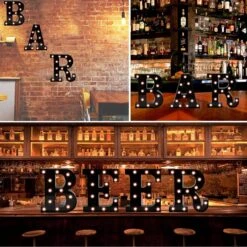 Light Up Black Alphabet Marquee Letters Sign LED Marquee Number Lights Sign For Night Light Home Bar Christmas Lamp Birthday Party Wedding Decoration A -Xmas Lighting Shop 81gGUkpao3L. AC SL1500