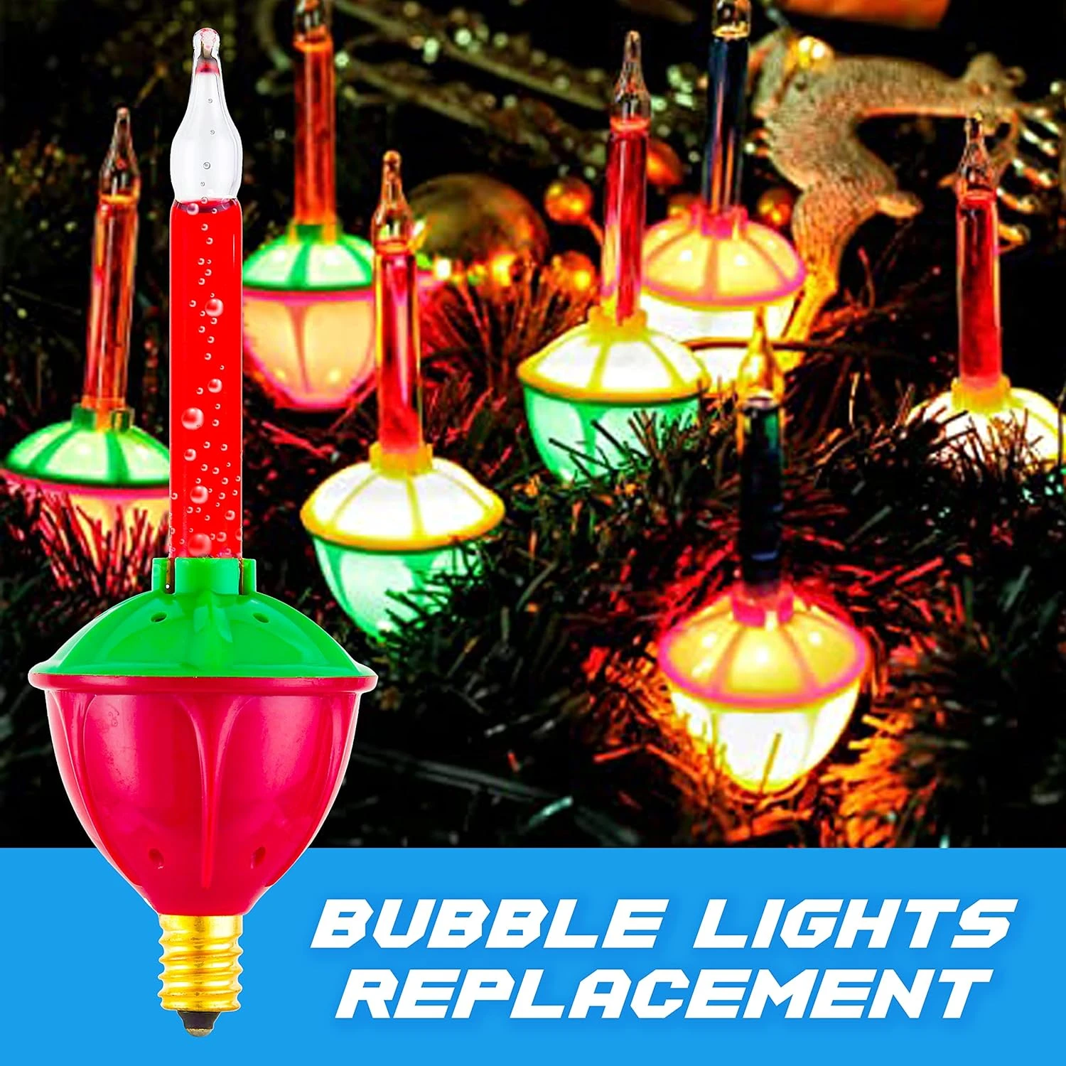 4 Pack Replacement Bubble Lights Bulbs Red Green Yellow Orange Bubble Lights For Christmas Tree Fluid Light C7/E12 Candelabra Base Christmas Light Bulbs 3 4 Pack Replacement Bubble Lights Bulbs Red Green Yellow Orange Bubble Lights For Christmas Tree Fluid Light C7/E12 Candelabra Base Christmas Light Bulbs - Image 3