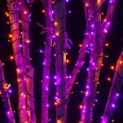 Dazzle Bright Halloween String Lights, 132FT 400 LED Connectable Black Wire 8 Modes String Lights, Waterproof Christmas Decorations For Indoor Outdoor Patio Party Holiday (Purple And Orange) -Xmas Lighting Shop 81gLm9UeLtL. AC SL1500