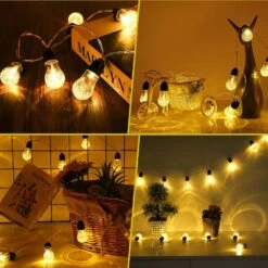 BIUYOY Battery Operated String Lights Outdoor Fairy Lights 16.4ft 30LED Globe Indoor Decorative Christmas Patio Lights Waterproof 8 Modes With Remote For Party Garden Porch Yard Wedding(Warm White) -Xmas Lighting Shop 81gTyhQ0mHL. AC SL1500