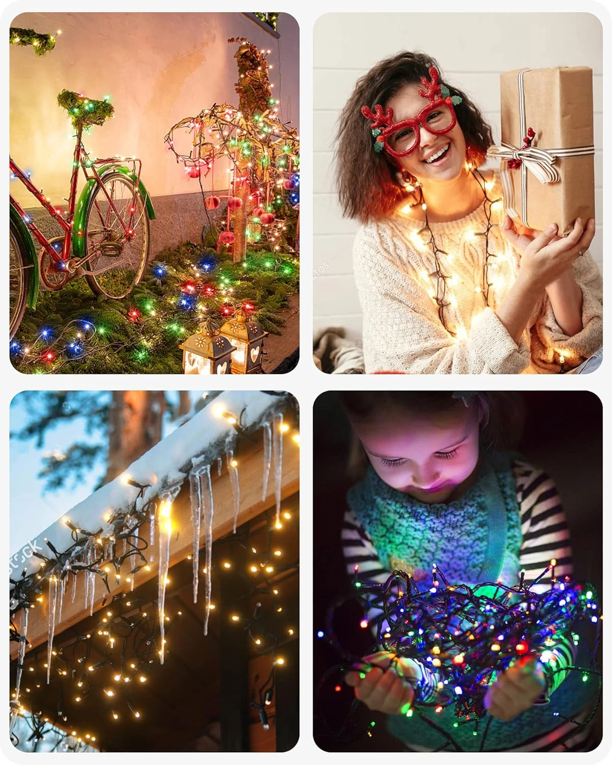 Acina 2 Pack Each 250 LED 85FT 8Modes Solar Powered String Lights Outdoor Waterproof, Solar Christmas Tree Lights Green Wire For Birthday Party Wedding Garden Patio Yard(Warm White & Multiple Colors) 6 Acina 2 Pack Each 250 LED 85FT 8Modes Solar Powered String Lights Outdoor Waterproof, Solar Christmas Tree Lights Green Wire For Birthday Party Wedding Garden Patio Yard(Warm White & Multiple Colors) - Image 6