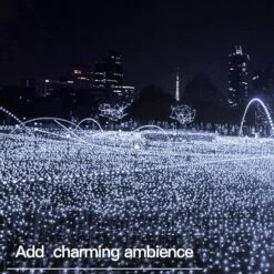 Suddus 66ft 200 LED Outdoor String Lights, White Fairy Lights Battery Operated With Remote, Led Twinkle Lights For Bedroom, Wreath, Patio, Tapestry, Backyard, Garden, Christmas, Party, Indoor -Xmas Lighting Shop 81hHQY46d2L. AC SL1500