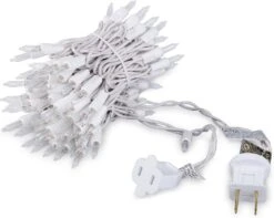 612 Vermont 100 Clear Christmas Lights On White Wire, UL Approved For Indoor/Outdoor Use, 18 Foot Of Lighted Length, 20 Foot Of Total Length -Xmas Lighting Shop 81hbu2VUDEL. AC SL1500