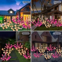 Rirool Solar Garden Stake Lights For Garden, Patio, Backyard Christmas Decors, Waterproof Solar Powered Purple & Pink Orchid Lights, Outdoor Solar Flower Landscape Decorative Lights, 2 Pack 12 Rirool Solar Garden Stake Lights For Garden, Patio, Backyard Christmas Decors, Waterproof Solar Powered Purple & Pink Orchid Lights, Outdoor Solar Flower Landscape Decorative Lights, 2 Pack -Xmas Lighting Shop 81hjOkmNynL. AC SL1500