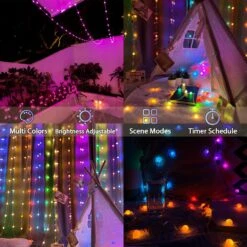 LUMIMAN Smart String Lights Outdoor Waterproof 33FT RGB Color Changing Globe String Lights With Remote Music Mode APP Contorl Compatible With Alexa Google Home For Bedroom Party Christmas Wall Decor -Xmas Lighting Shop 81i3 YMUmeL. AC SL1500