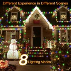 Ollny Solar Christmas Lights, Solar String Lights IP67 Waterproof 100FT 300LED Super Long Outdoor Solar Fairy Lights 8 Light Modes And 3 Timers Solar Powered Christmas Rope Lights For Garden House -Xmas Lighting Shop 81iOfr7sjOL. AC SL1500
