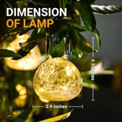 GIGALUMI Hanging Solar Lantern,4 Pack Outdoor Christmas Decorations,Hanging Solar Lights Outdoor Waterproof , Garden Decor For Lawn,Garden,Yard,Tree?Warm White -Xmas Lighting Shop 81idqjbEbBL. AC SL1500